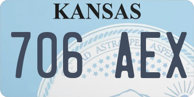 KS license plate 706AEX
