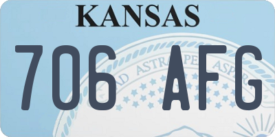 KS license plate 706AFG