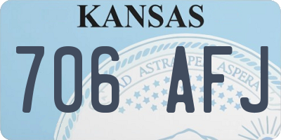 KS license plate 706AFJ