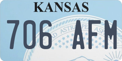 KS license plate 706AFM