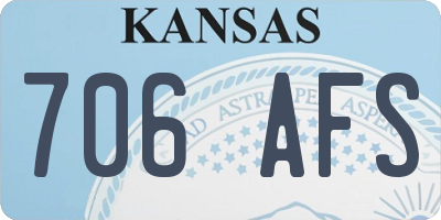 KS license plate 706AFS
