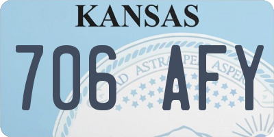 KS license plate 706AFY