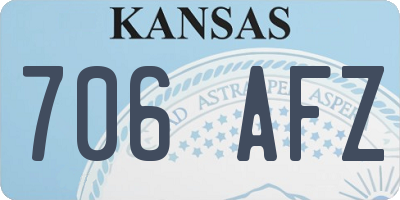 KS license plate 706AFZ