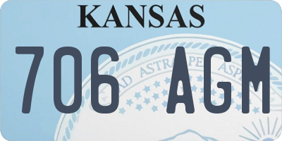 KS license plate 706AGM