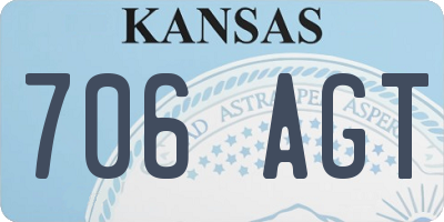 KS license plate 706AGT