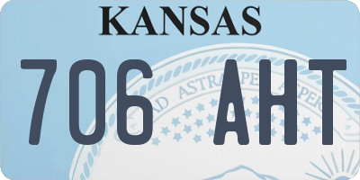 KS license plate 706AHT