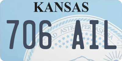 KS license plate 706AIL