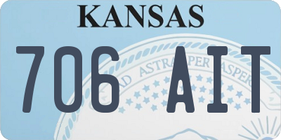 KS license plate 706AIT