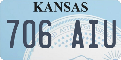 KS license plate 706AIU