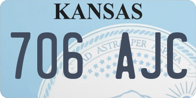 KS license plate 706AJC