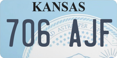 KS license plate 706AJF