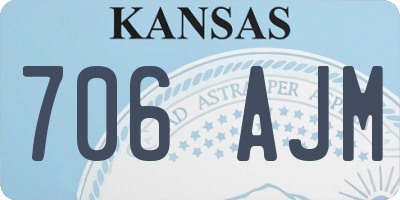 KS license plate 706AJM