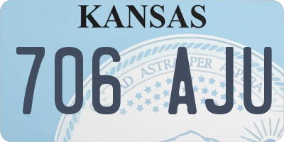 KS license plate 706AJU
