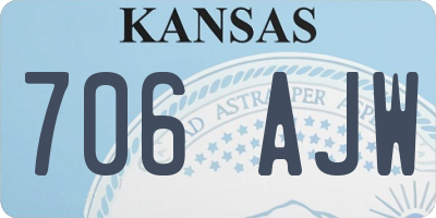 KS license plate 706AJW