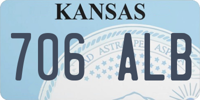 KS license plate 706ALB