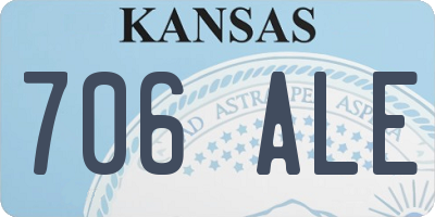 KS license plate 706ALE