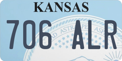 KS license plate 706ALR