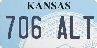 KS license plate 706ALT