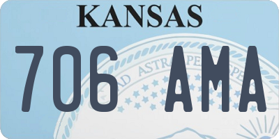 KS license plate 706AMA