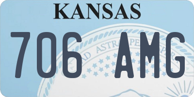 KS license plate 706AMG