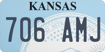KS license plate 706AMJ