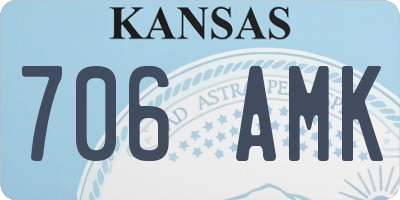 KS license plate 706AMK