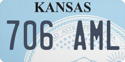 KS license plate 706AML