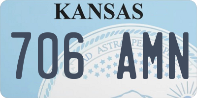 KS license plate 706AMN
