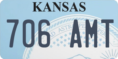 KS license plate 706AMT