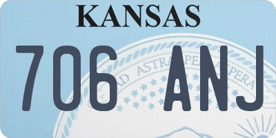 KS license plate 706ANJ