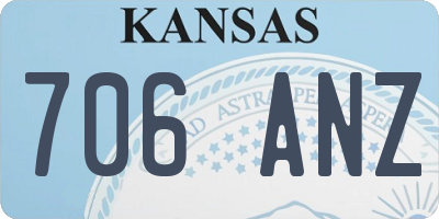 KS license plate 706ANZ