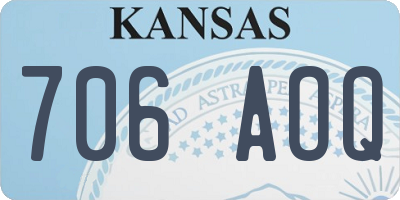KS license plate 706AOQ