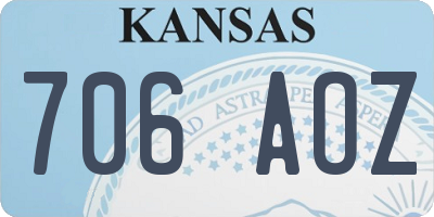 KS license plate 706AOZ