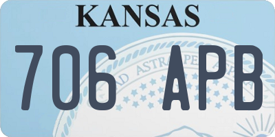 KS license plate 706APB