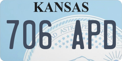 KS license plate 706APD