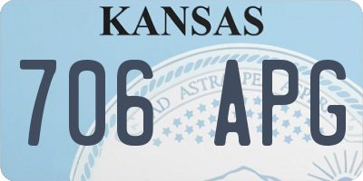 KS license plate 706APG