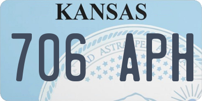 KS license plate 706APH