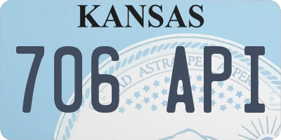 KS license plate 706API