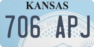 KS license plate 706APJ