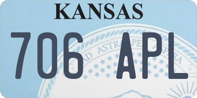 KS license plate 706APL