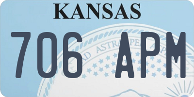 KS license plate 706APM