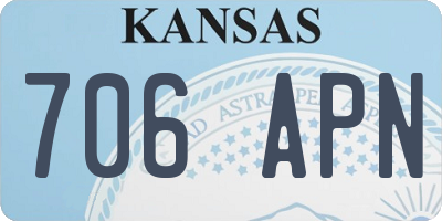 KS license plate 706APN