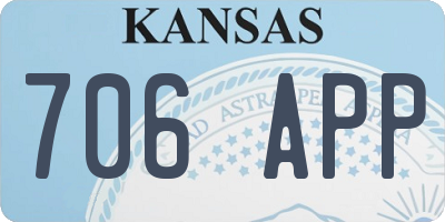 KS license plate 706APP