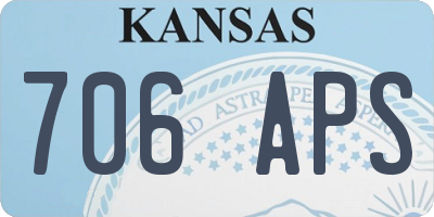 KS license plate 706APS