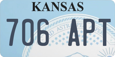 KS license plate 706APT