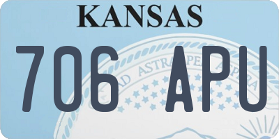 KS license plate 706APU