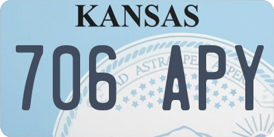 KS license plate 706APY