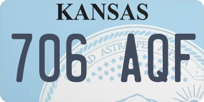 KS license plate 706AQF