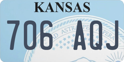 KS license plate 706AQJ