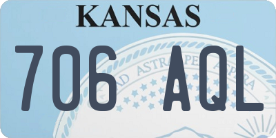 KS license plate 706AQL